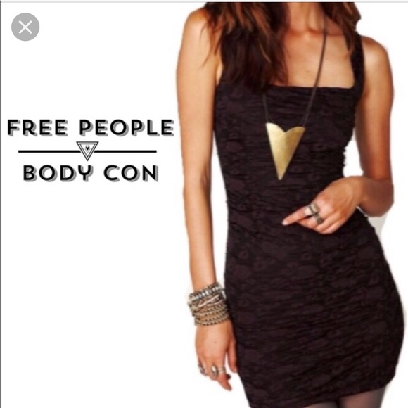 Free People Dresses & Skirts - Fitted free people plum black dress